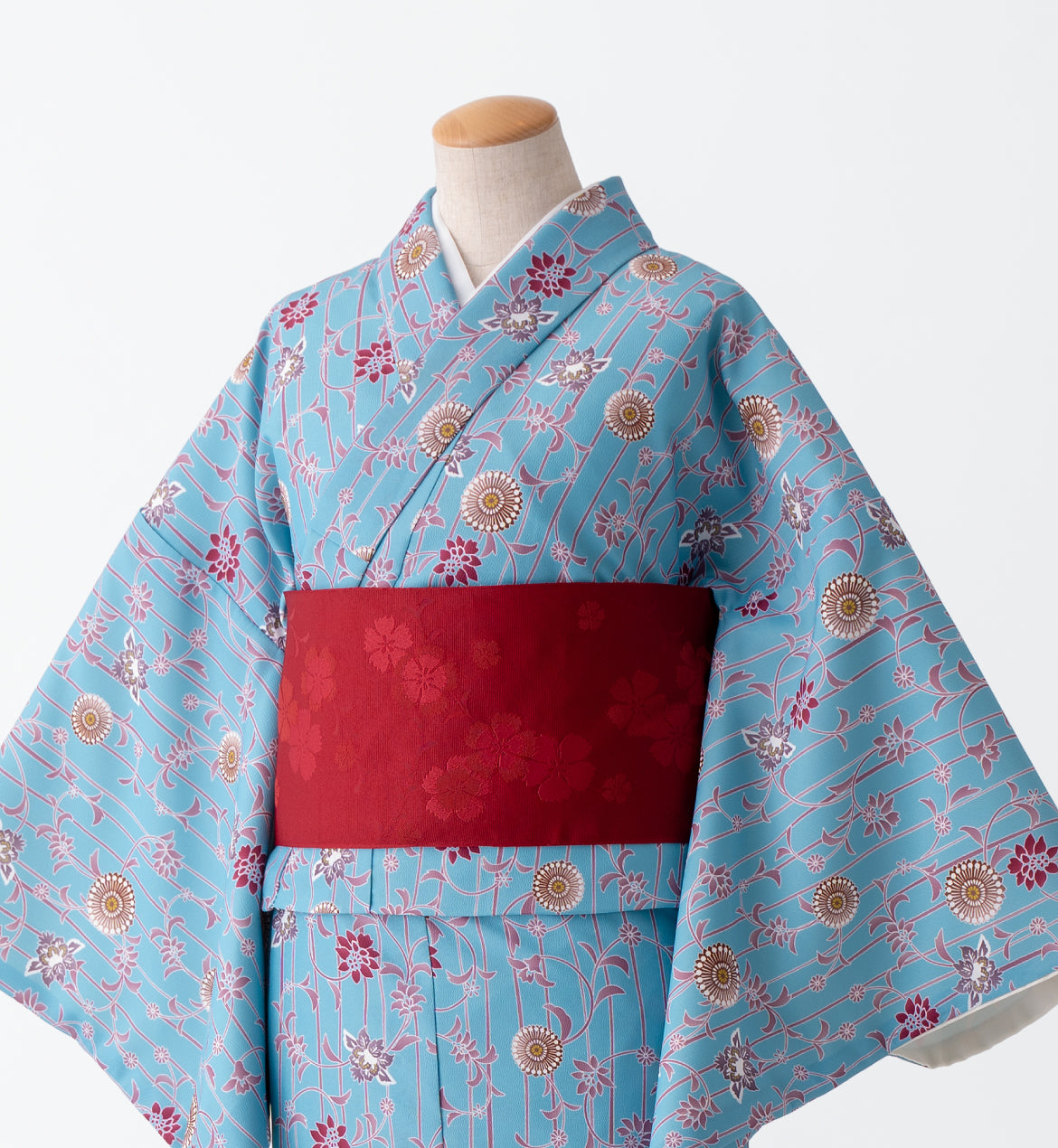 綿　反物　花唐草　t-629 柘榴柄の花唐草印判中皿 – Kotto Shop